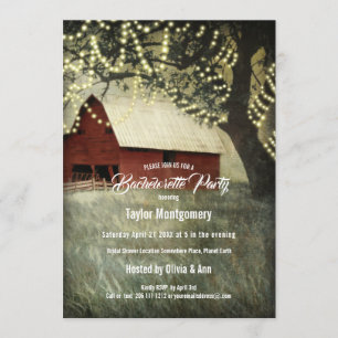 Red Country Barn   Country Morning Invitation