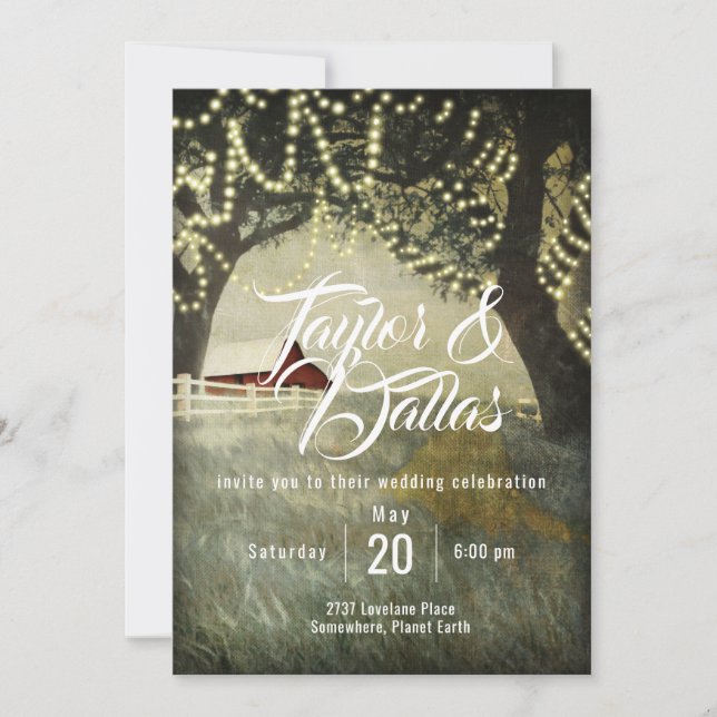 Red Country Barn | Country Morning Invitation (Front)