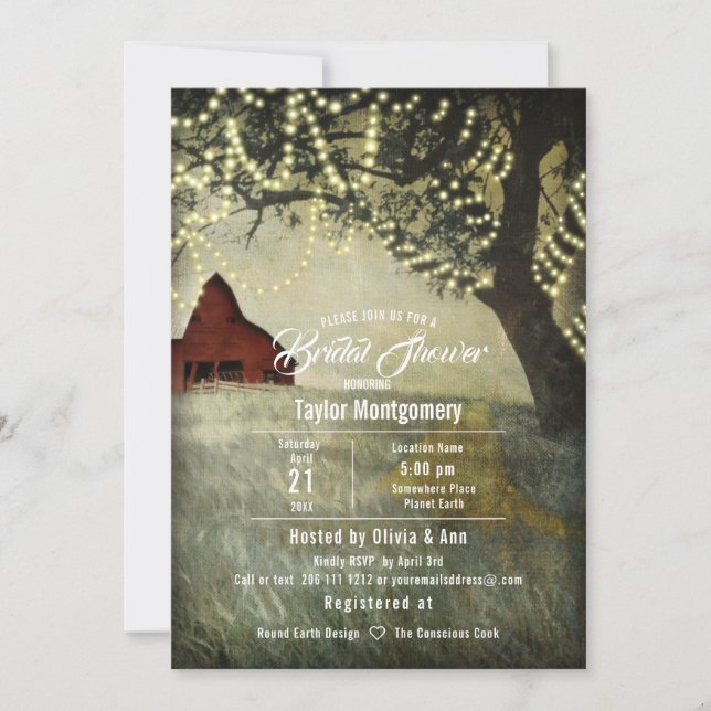Red Country Barn | Country Morning Invitation (Front)