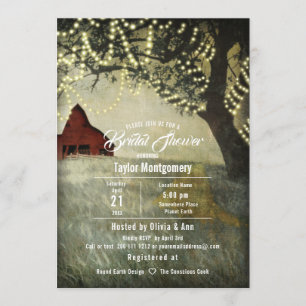 Red Country Barn   Country Morning Invitation
