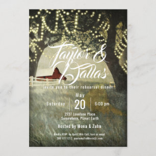 Red Country Barn   Country Morning Invitation