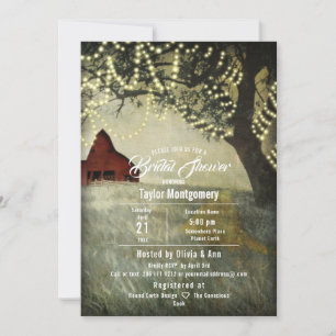 Red Country Barn   Country Morning Invitation