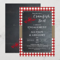 Red Country Checks Crawfish Boil Engagement Party