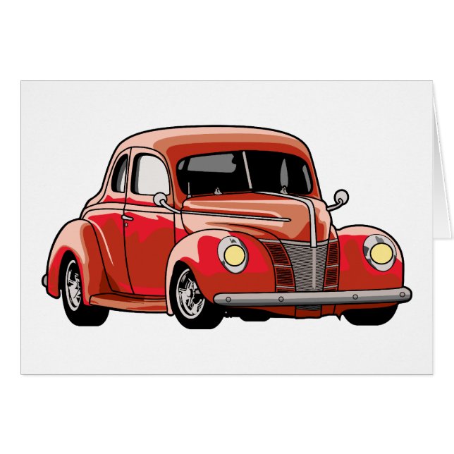 Red Coupe Hot Rod (Front Horizontal)
