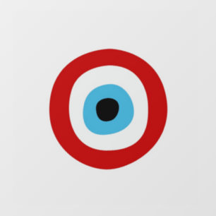 Red Courage Evil Eye Patch  Window Cling