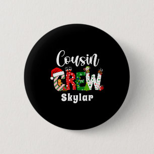 Red Cousin Crew Christmas Retro 6 Cm Round Badge