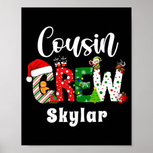 Red Cousin Crew Christmas Retro Poster