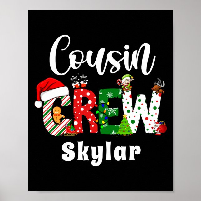 Red Cousin Crew Christmas Retro  Poster (Front)