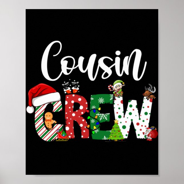 Red Cousin Crew Christmas Retro  Poster (Front)