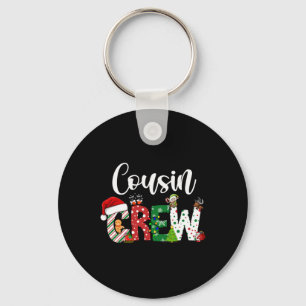 Red Cousin Crew Christmas Retro T Shirt  Key Ring