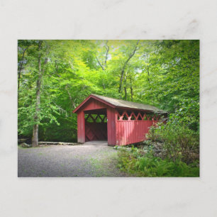 Red Covered Bridge Postcard