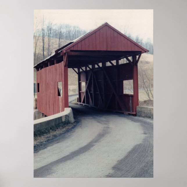 Red Covered Bridge Poster (Front)