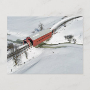 Red Covered Bridge, Québec Postcard
