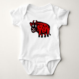 Red Cow Baby Bodysuit