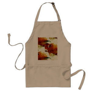 Red Cow Painting Standard Apron