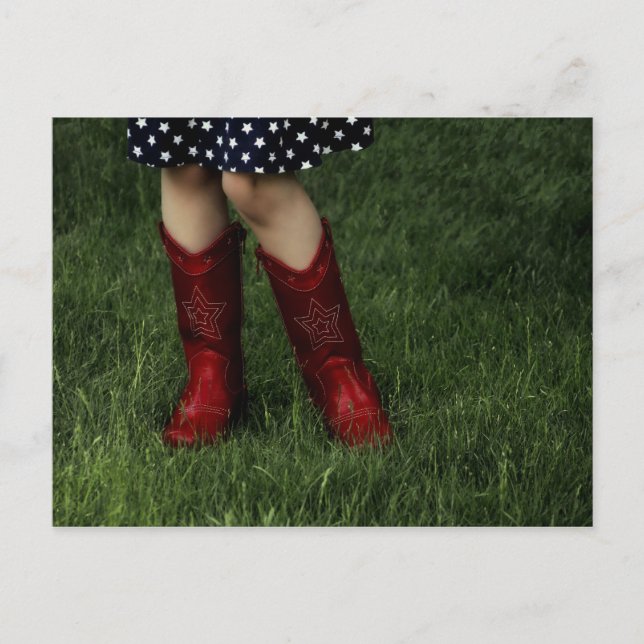 Red Cowboy Boots Postcard (Front)