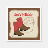 Red Cowboy Boots Western Birthday Party