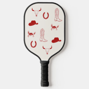 red cowgirl Austin, texas Pickleball Paddle