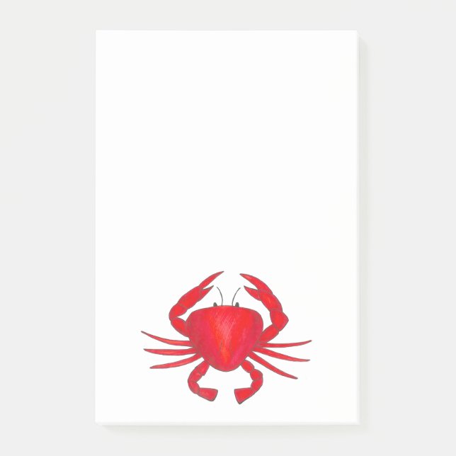 Red Crab Baltimore Maryland Crabs Beach Post-Its Post-it Notes (Front)