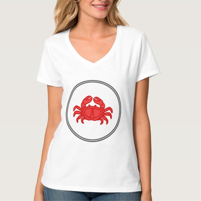 Red Crab - Fish Prawn Crab Collection T-Shirt (Front)