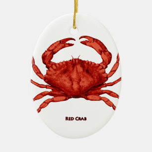 Red Crab (Pacific) Ceramic Tree Decoration