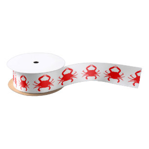Red Crab Satin Ribbon