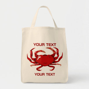 Red Crab Template  Grocery Tote Bag