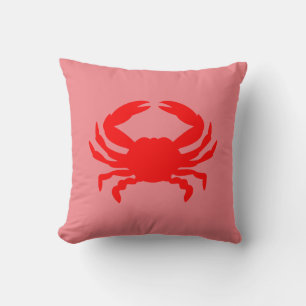 Red Crab Throw Pillow