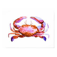 Red Crab Watercolor Print