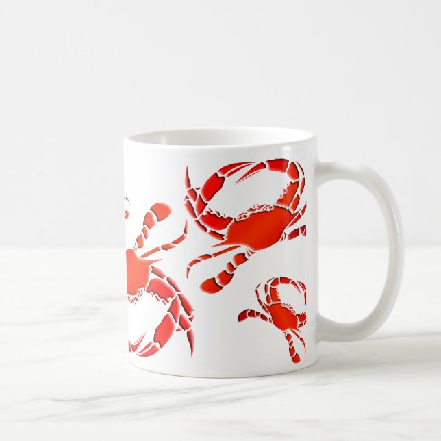 Red Crabs Parade Coffee Mug (Right)