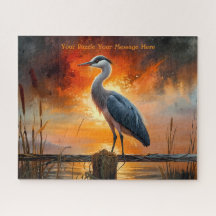 Red Crain Wildlife Lovers Marshland Landscape