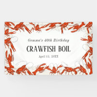 Red Crawfish Boil Seafood Birthday Party