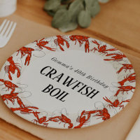 Red Crawfish Boil Seafood Birthday Party