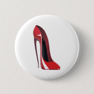 Red Crazy Heel Stiletto Shoe Art 6 Cm Round Badge
