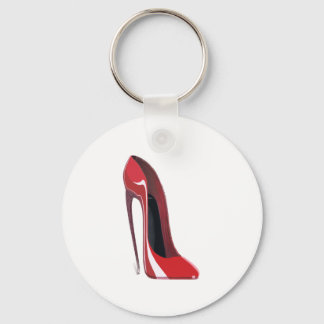 Red Crazy Heel Stiletto Shoe Art Key Ring