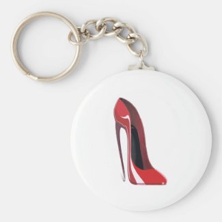 Red Crazy Heel Stiletto Shoe Art Key Ring