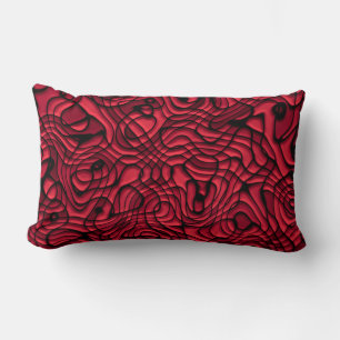 Red Crazy Psycho Design Throw Pillow