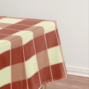 RED & CREAM CHECK TABLECLOTH