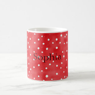 Red Cream Dots Coffee Mug