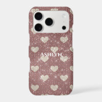 Red Cream Hearts Sparkle