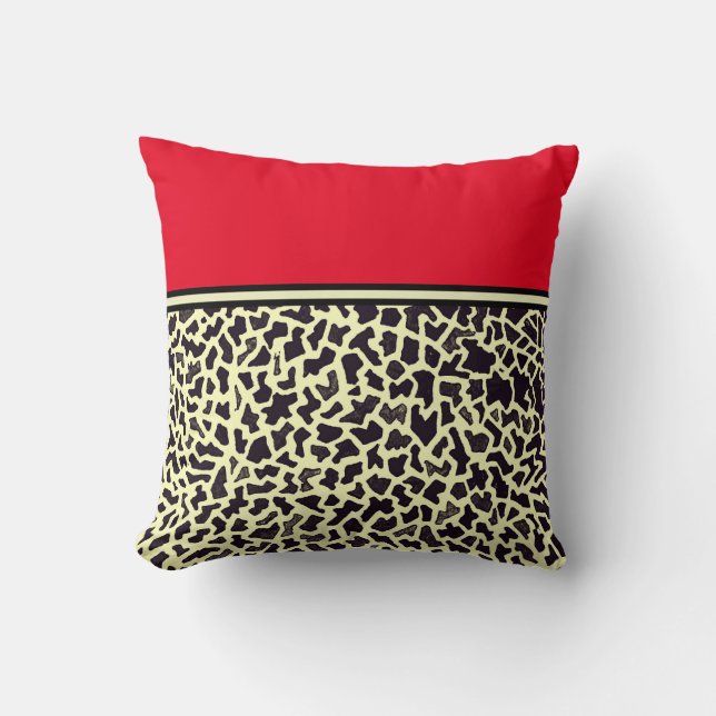 Red Cream Leopard Cushion (Front)