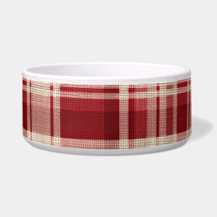 Red Cream Plaid Stripes