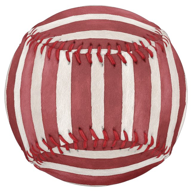 Red Cream Stripes Softball (Front)