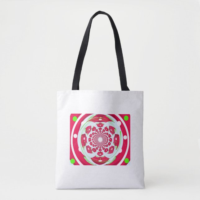 Red Creative Pattern Tote Bag (Front)