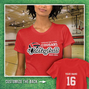Red Creekside Park Cougars Volleyball 2023-2024  T-Shirt