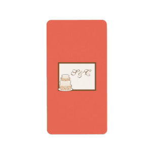 Red/Creme Wedding Cake Miniature Candy Wrapper Label