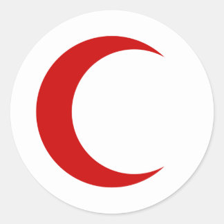 Red Crescent Classic Round Sticker