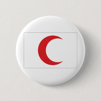 Red Crescent Flag 6 Cm Round Badge