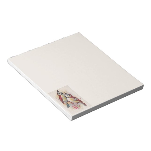 Red Crested Bird Notepad (Angled)
