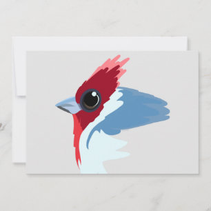 Red-Crested Cardinal Bird Invitation